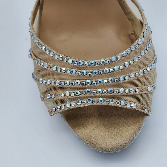 Thalia Sodi Ceara Rhinestone Peep Toe Pumps Size 7 - Picture 11 of 14